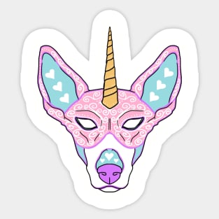 Unicorn Hound Mask Sticker